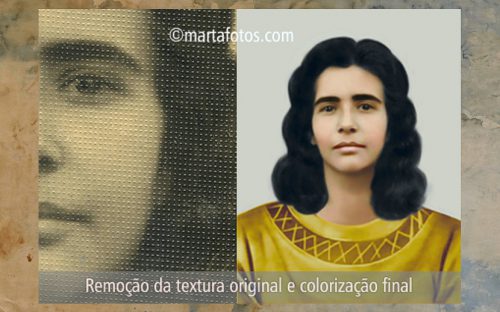 Retrato colorizado.