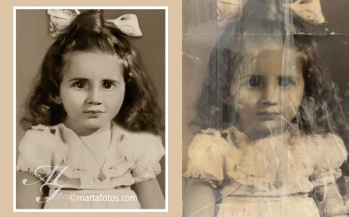 Recuperação de foto antiga estragada.