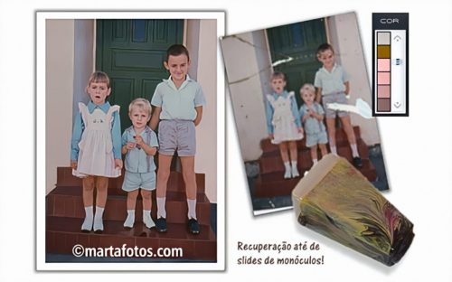 Foto antiga de monóculo restaurada.
