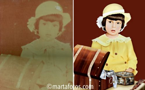Recuperação de foto desbotada, quase apagada.